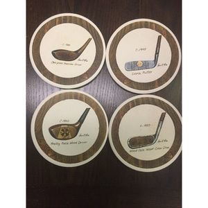 Set of 4 CoasterStone 4-1/4-Inch Absorbent Coasters, Jockey Print